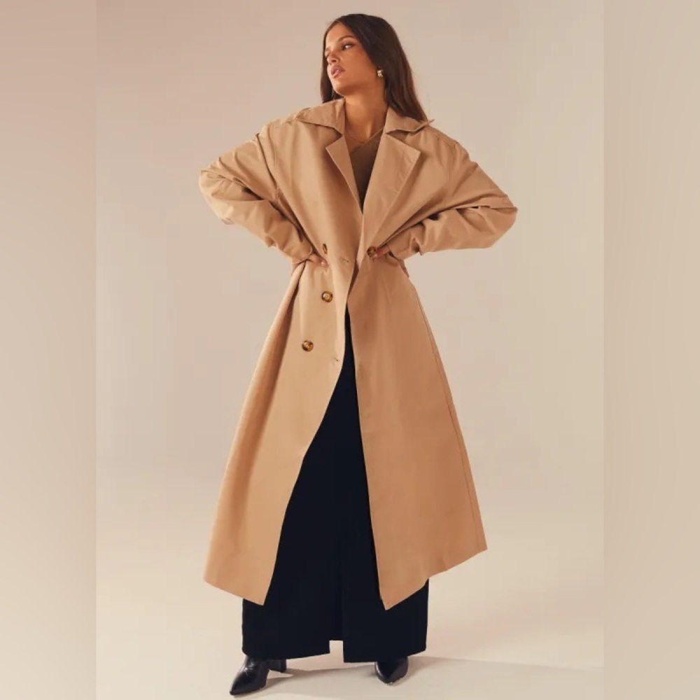Peppermayo Jacket Women’s Medium Hide and Chic Longline Trench